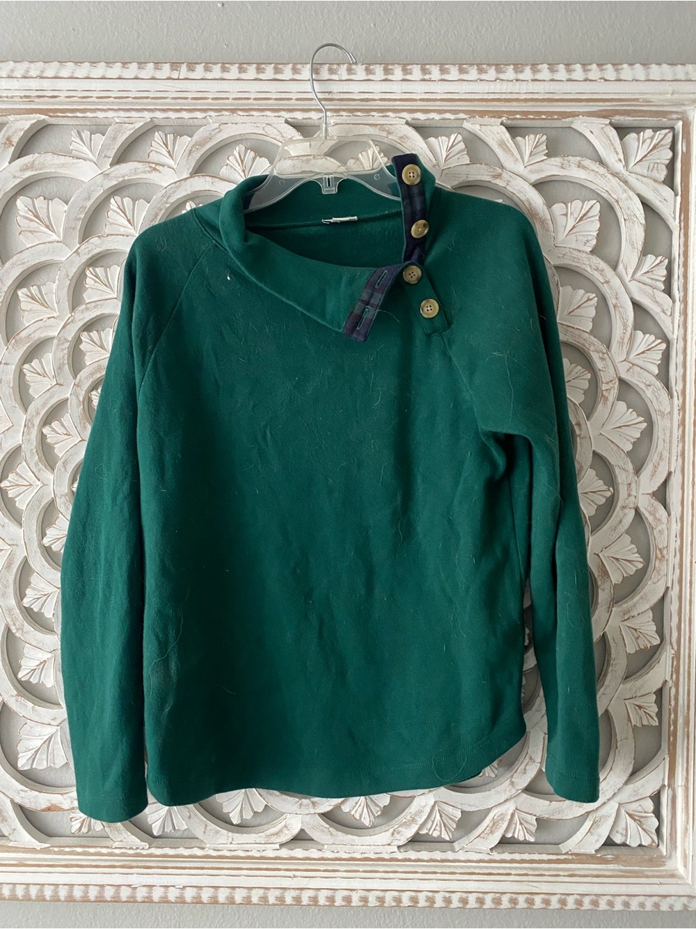 J. Crew Factory Forest Green Pullover Sweatshirt